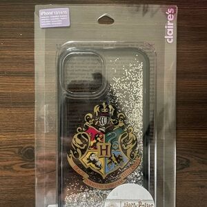 Claire's Harry Potter Crest iPhone Case - Black and Gold